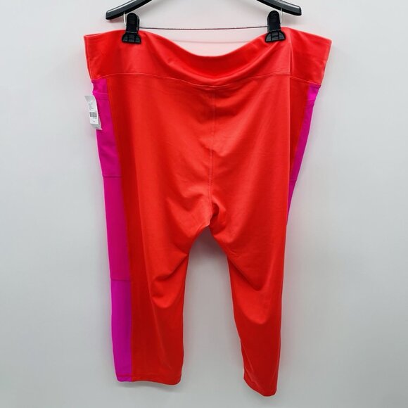 Lane Bryant Womens Plus Size 24 Swim Layering Capri Leggings in Starfish Coral - Picture 6 of 9